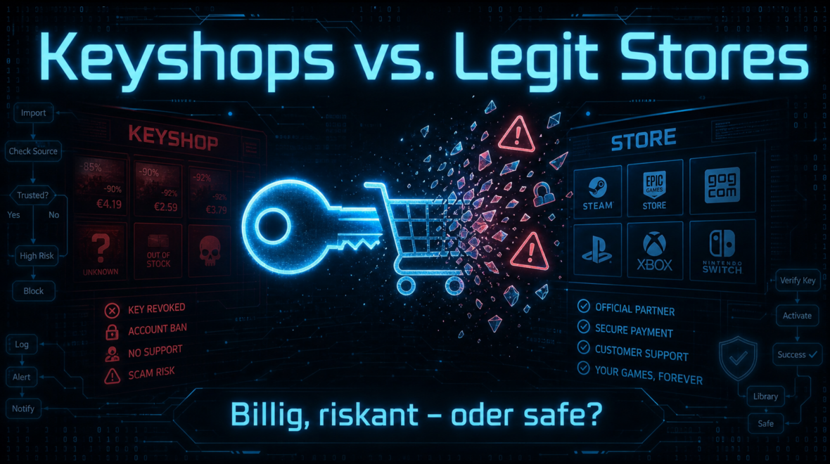 Keyshops, Reseller und Legit Shops – Warum dein günstiger Game-Key manchmal teurer ist, als du denkst – nur eben nicht in Euro.